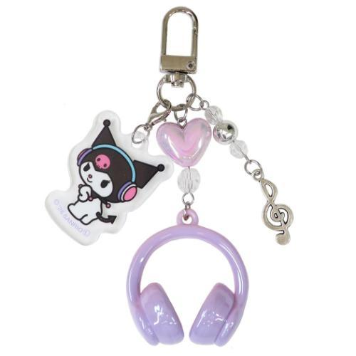 Sanrio｜Headphone Music Notes Triple Charm Keychain/Keyring｜110×50×15mm approx.