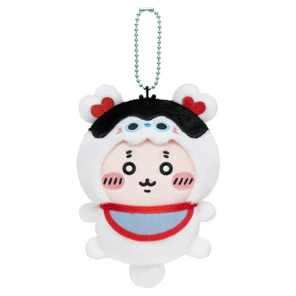 chiikawa｜MOGUMOGU 1st Anniversary Mascot Holder /Plush Keychain｜H120 x W85 x D50 mm approx.