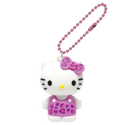 HelloKitty｜ PVC Leopard Print Series Keychain/Keyring｜H45 x W30 x D25mm approx.