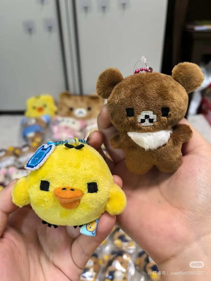 Rilakkuma｜Gaming Pixel Art Mascot Holder /Plush Keychain｜85 x 65 x 35 approx.
