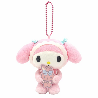 Sanrio｜My Melody 50th Anniversary  Mascot Holder /Plush Keychain｜H11.5 x W11 x D6cm approx.