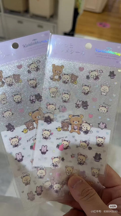Rilakkuma｜Glitter Sticker｜200×95mm approx.