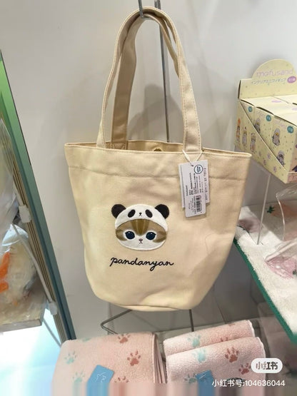 Mofusand｜Mini Tote bag softly (Panda)｜H380 x W300 x D150mm approx.
