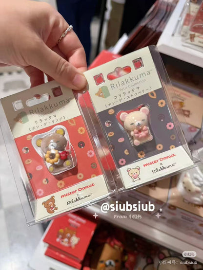 Rilakkuma｜Mister Donut flocking Mini Figurey｜35 x 30 x 30 mm approx.