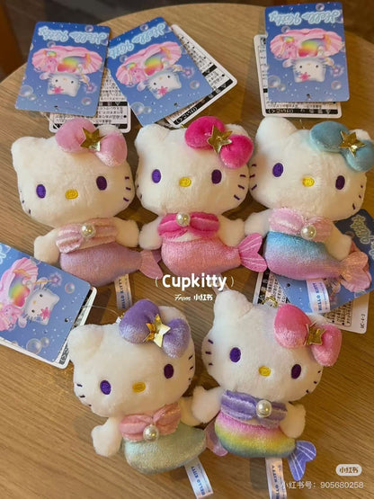 HelloKitty｜Sanrio 50th Anniversary Collection Mermaid Mascot Holder /Plush Keychain｜H10.5 x W8.5 x D4.5cm approx.