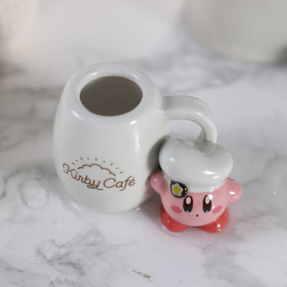 Kirby｜cafe厨房限定瓷器牙刷立/笔筒/小杂物收纳桶/可爱摆件/情侣礼物｜約H65×W48×D38mm