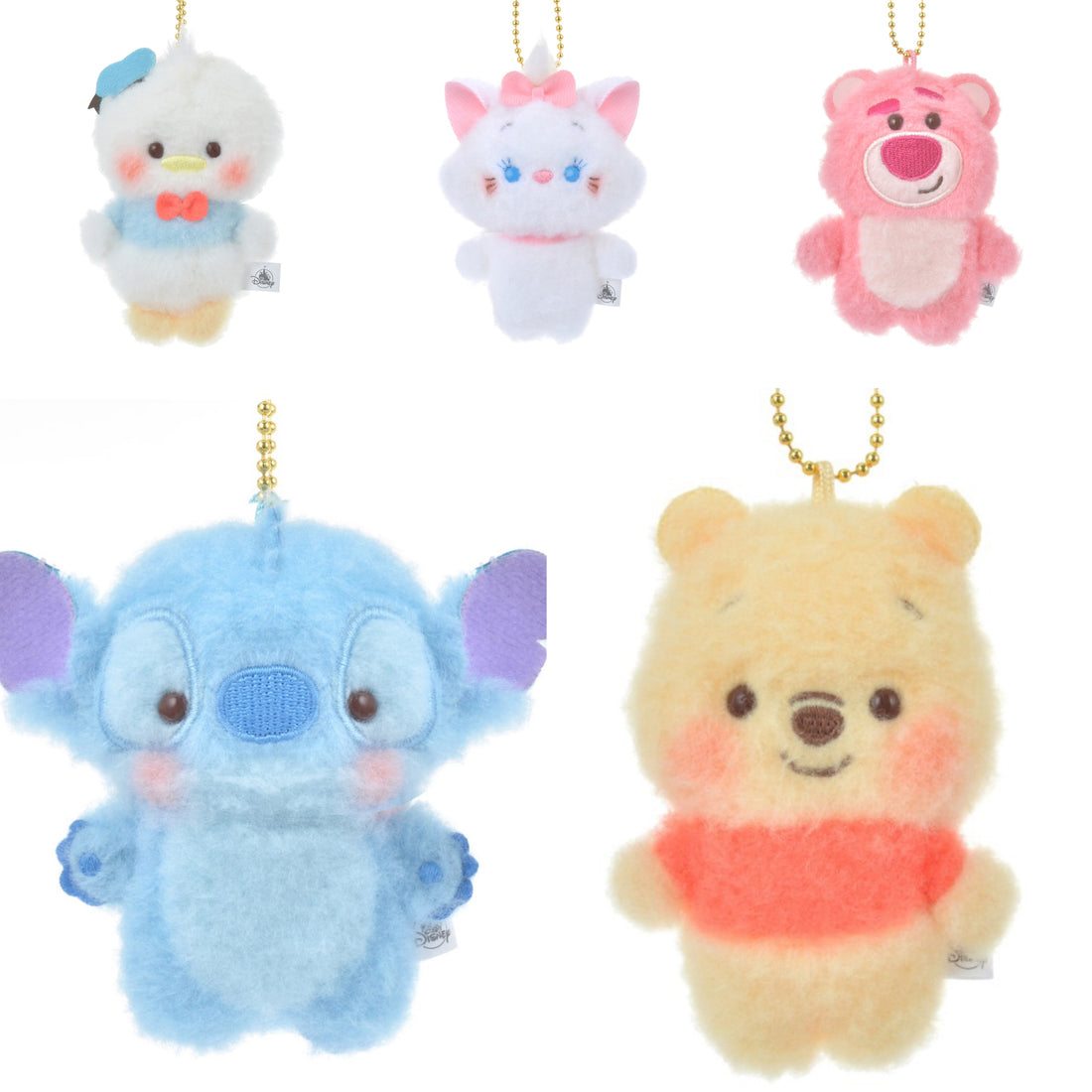 Disney｜2023 Fluffy Flat毛茸茸扁扁/纸片人限定毛绒挂件/包挂｜縦約9.5×横6.5×厚み3.5(cm)