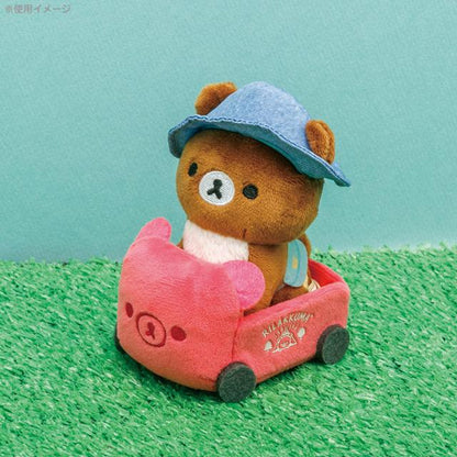 Rilakkuma轻松熊｜露营系列骑车车玩偶｜Chairoikoguma Size: 80 x 60 x 65 mm. Wagon Size: 45 x 60 x 80 mm