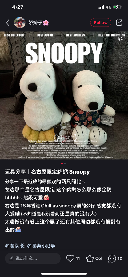 Snoopy｜Nagoya cafe限定鹈鹕脚丫限定毛绒玩偶公仔/好像企鹅的鹈鹕