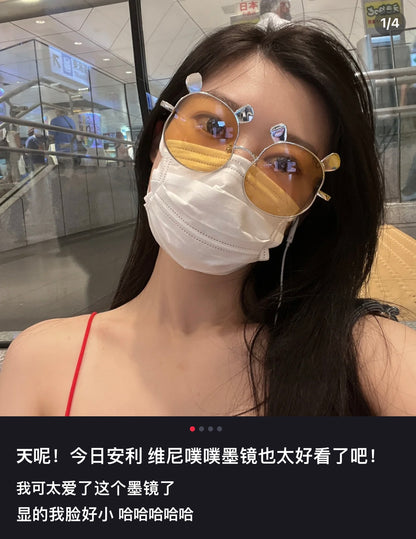 Disney｜可爱噗噗/米奇墨镜/太阳镜/镜片上有图案哦