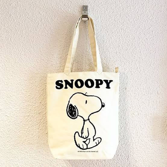 Snoopy｜厚实大logo帆布包/单肩包｜H38×W36×D11.5cm