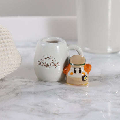Kirby｜cafe厨房限定瓷器牙刷立/笔筒/小杂物收纳桶/可爱摆件/情侣礼物｜約H65×W48×D38mm
