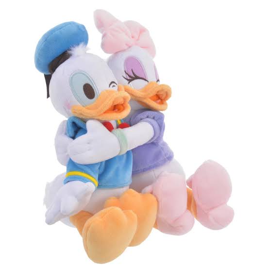 Disney｜唐老鸭黛西happy hug抱抱情侣公仔｜H26×W23×D18cm