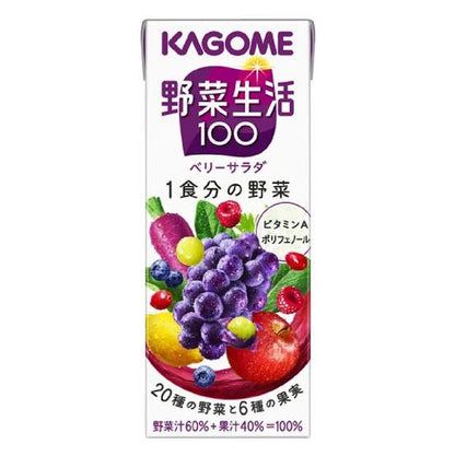 Kagome｜无添加果蔬混合饮料｜195ml【23.08】