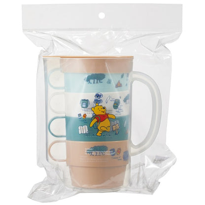 Disney｜限定小熊维尼噗噗耐高温便携叠叠杯和水壶套组｜水壶850ml/杯各250ml