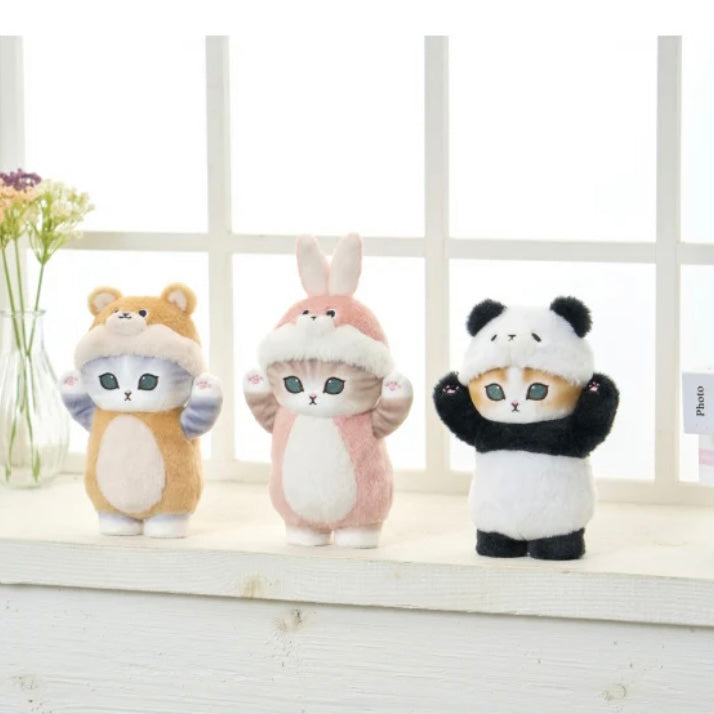 Mofusand｜Stuffed Plush Toy (SS)鲨鱼猫扮演动物系列毛绒站姿玩偶/公仔/ss号｜约180×130×90mm
