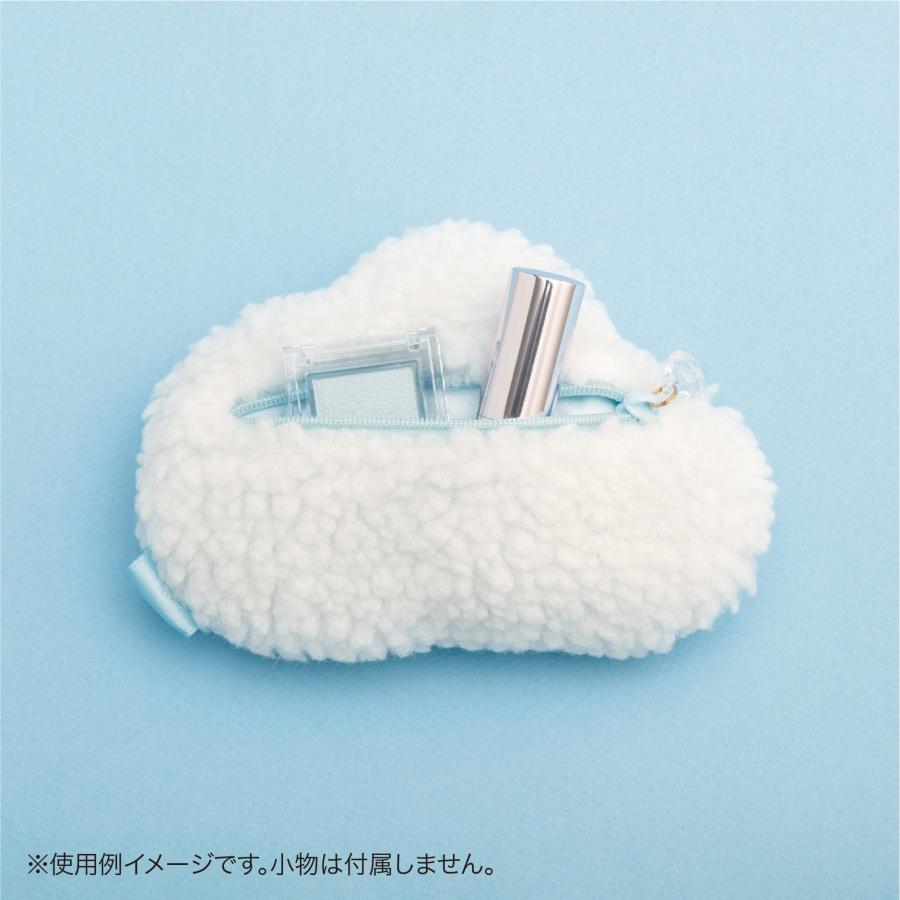 Rilakkuma轻松熊｜云朵限定毛茸茸化妆包/水滴拉链头｜約100×150×20mm