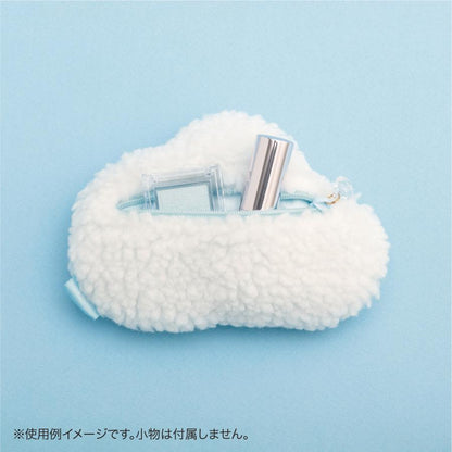 Rilakkuma轻松熊｜云朵限定毛茸茸化妆包/水滴拉链头｜約100×150×20mm
