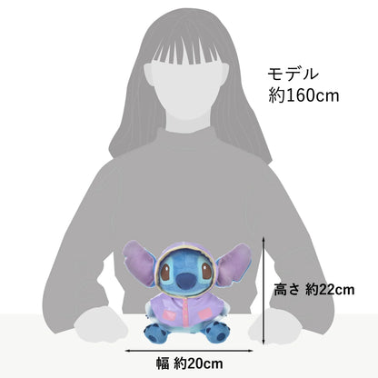 Disney｜雨衣限定毛绒公仔玩偶/小熊维尼/史迪仔｜高约25cm