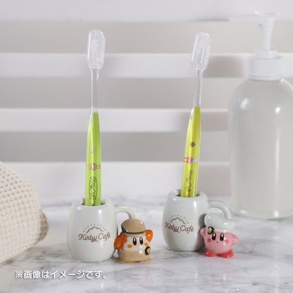 Kirby｜cafe厨房限定瓷器牙刷立/笔筒/小杂物收纳桶/可爱摆件/情侣礼物｜約H65×W48×D38mm