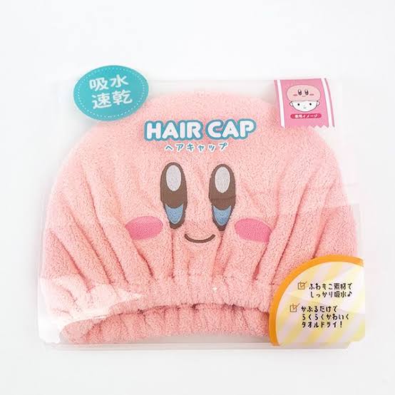 Kirby｜可爱速干吸水立体干发帽/弹力足/儿童成人都可用｜約228×230ｍｍ