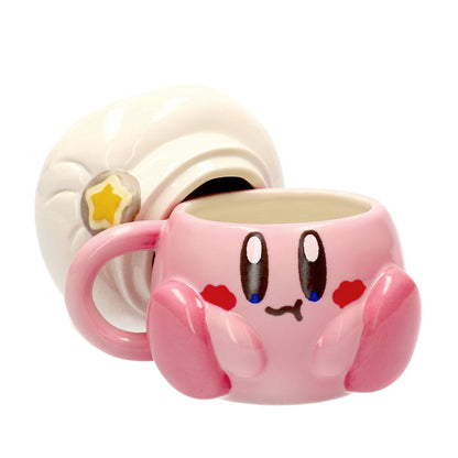 Kirby｜可爱陶瓷厨师帽盖马克杯/桌面杯/摆件｜约H125×W135×D105mm