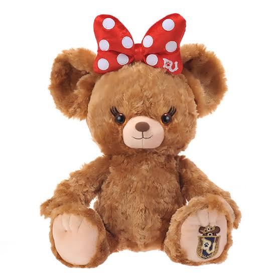 Disney｜毕业礼物/unibear大学熊毛茸茸熊熊公仔/脚底有铭牌｜高さ約26×幅24×奥行き15(cm)